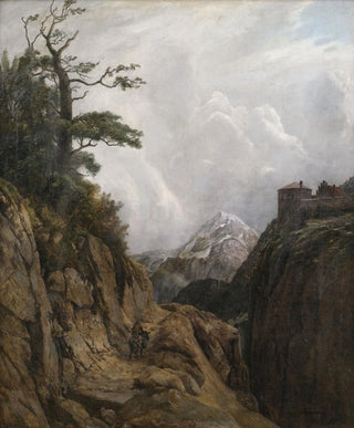 August Holmberg - Eselreiter in Hochgebirgslandschaft.webp
