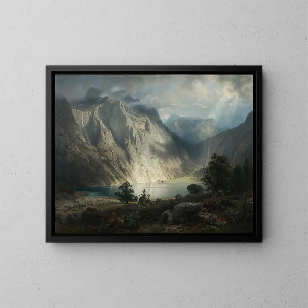 Lac d'Obersee nära Berchtesgaden - August Leu — inramlat konstverk på väggen