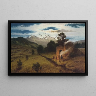 August Lhr - Landscape with the Iztacchuatl in the Background.webp