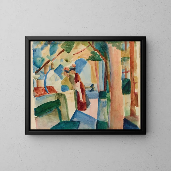 vid Thun kyrkogård - August Macke — inramlat konstverk på väggen