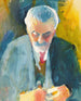 Studie av porträtt av Bernhard Koehler - August Macke — vy av konstverket
