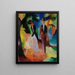 Les gens au bord du lac bleu - August Macke — inramlat konstverk på väggen