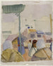 Marknad i Tunis II - August Macke — vy av konstverket