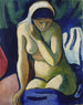 naken flicka med scarf - August Macke — vy av konstverket