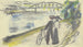 Sentier au Rhin - August Macke — vy av konstverket
