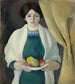 porträtt med äpplen - August Macke — vy av konstverket