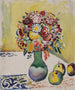 Naturtavla med blommor och tre äpplen - August Macke — vy av konstverket