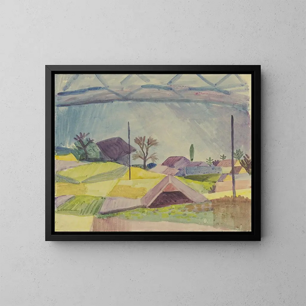 Vue de Hilterfingen - August Macke — inramlat konstverk på väggen