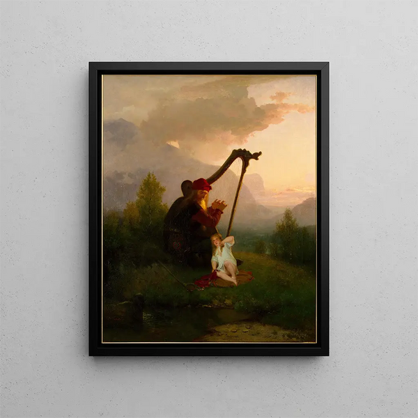 kung Heimer och Aslög - August Malmström — inramlat konstverk på väggen