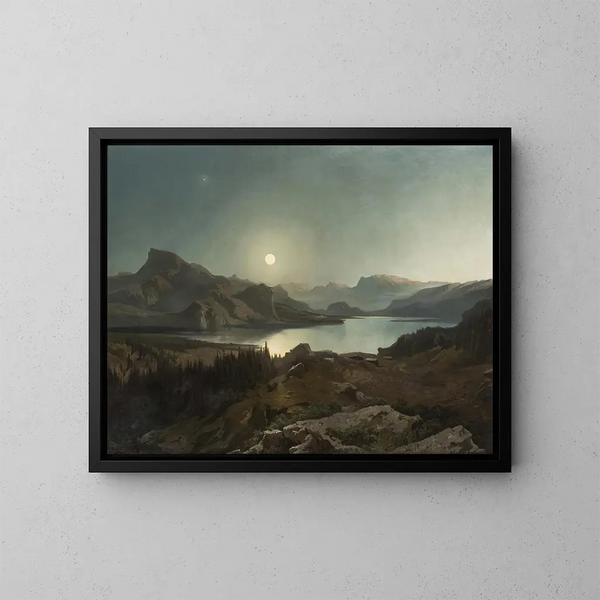 Lac alpin - August Schaeffer von Wienwald — inramlat konstverk på väggen