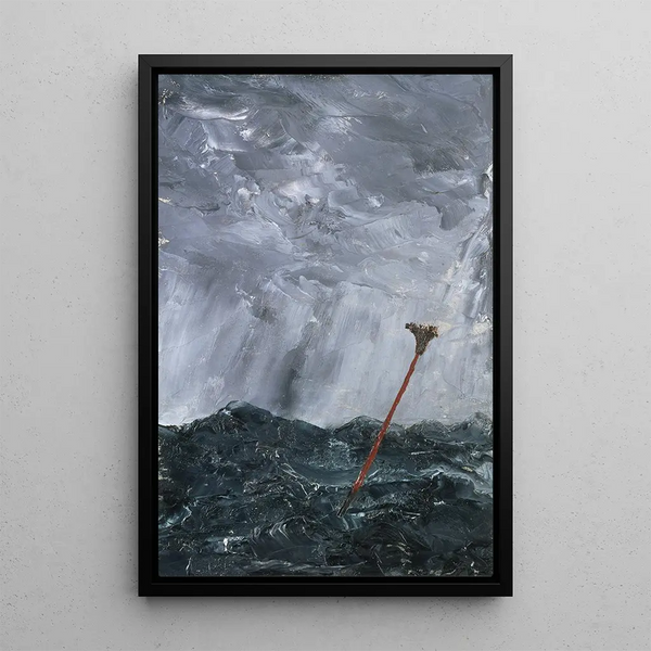 Reproduktion av målningen Mer agitée, balise de bruyère - August Strindberg