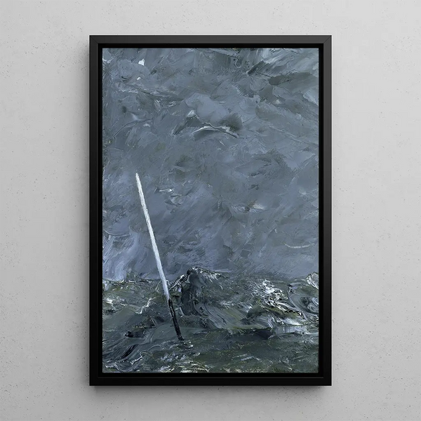 Reproduktion av målningen Mer agitée, bouée sans marque de tête - August Strindberg