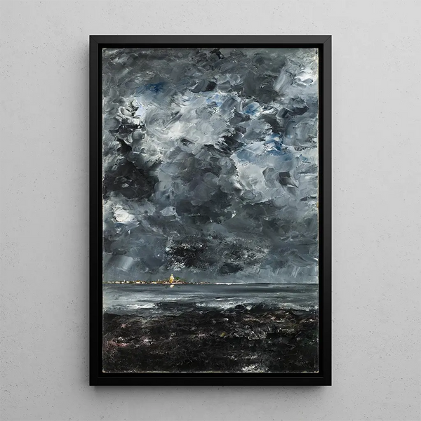 Reproduktion av målningen La Ville - August Strindberg