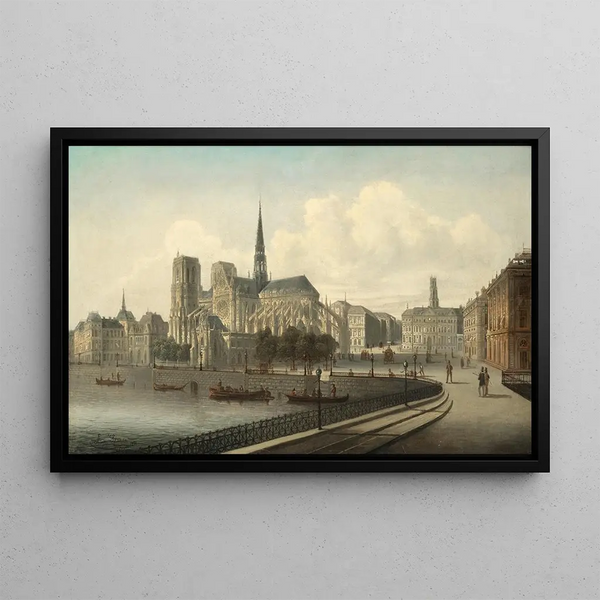 Notre-Dame de Paris - August von Siegen — inramlat konstverk på väggen