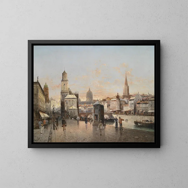 Vue de la ville - August von Siegen — inramlat konstverk på väggen
