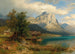 Vue du Lac Grundlsee avec Backenstein - August Wilhelm Leu — vy av konstverket
