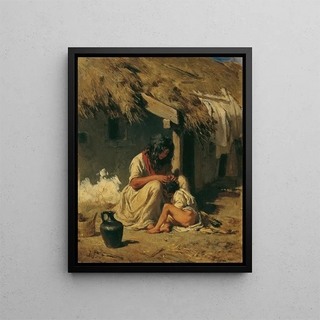 August von Pettenkofen - Ungarische Dorfidylle.webp