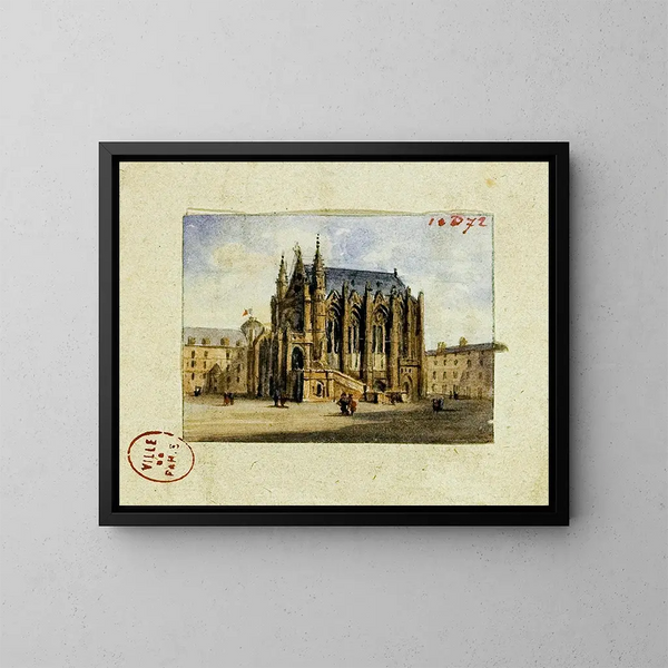 La Sainte-Chapelle - Auguste Sébastien Bénard — inramlat konstverk på väggen