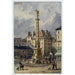 La place du Châtelet et la fontaine des Palmiers - Auguste Sébastien Bénard — vy av konstverket