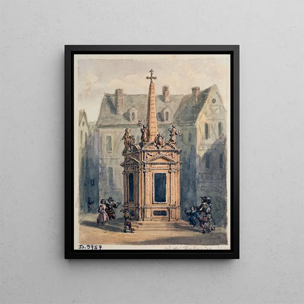 La pyramide expiatoire de Jean Chastel - Auguste Sébastien Bénard — inramlat konstverk på väggen