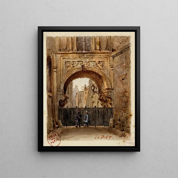 L'arc de Nazareth rue de Nazareth - Auguste Sébastien Bénard — inramlat konstverk på väggen
