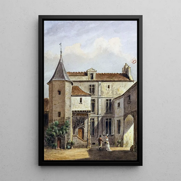 Maison dite de Saint-Louis rue des Marmousets Saint Marcel - Auguste Sébastien Bénard — inramlat konstverk på väggen