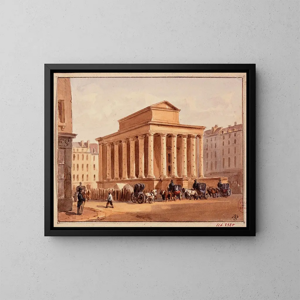 Monument expiatoire levant la mémoire du duc de Berry à l'emplacement de l'ancien Opéra - Auguste Sébastien Bénard — inramlat konstverk på väggen