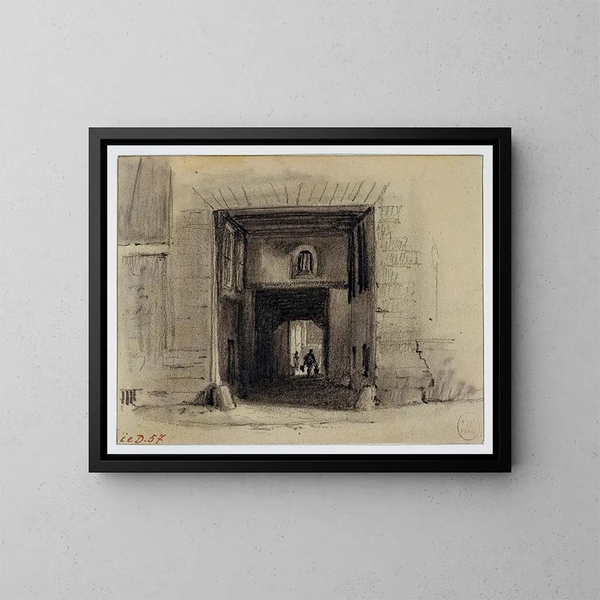 Passage Saint-Jean de Latran - Auguste Sébastien Bénard — inramlat konstverk på väggen