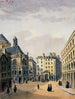 Pointe Saint-Eustache och fontänen - Auguste Sébastien Bénard — vy av konstverket