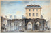 Vue de l'ancienne façade de l'Hôtel-Dieu après l'incendie de 1772 - Auguste Sébastien Bénard — vy av konstverket