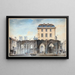 Vue de l'ancienne façade de l'Hôtel-Dieu après l'incendie de 1772 - Auguste Sébastien Bénard — inramlat konstverk på väggen