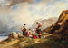 Lavandières vid fjällsjön - Auguste Delacroix — vy av konstverket