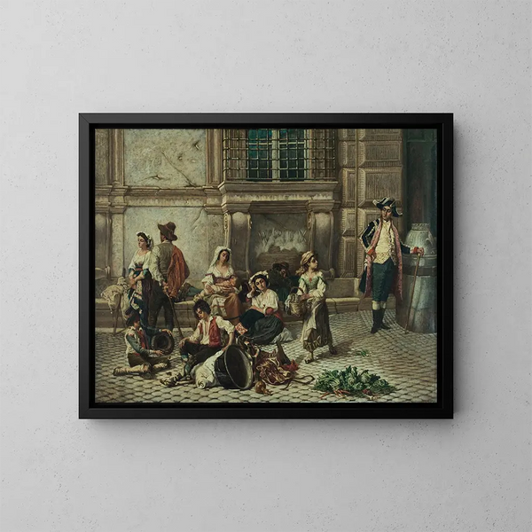 Porte du palais Farnèse, Rom - Auguste Dutuit — inramlat konstverk på väggen