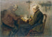 gammalt bondpar vid bordet - Auguste Schepp — vy av konstverket