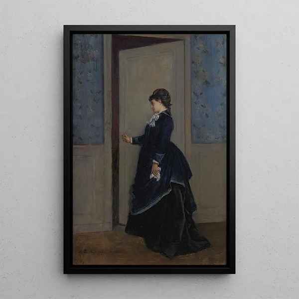 Reproduktion av målningen En elegant dam - Auguste Toulmouche