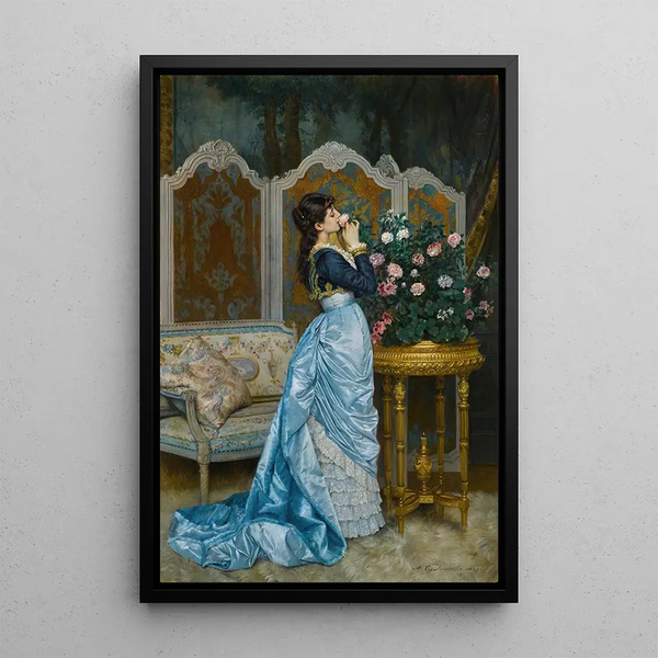 Rêverie - Auguste Toulmouche — inramlat konstverk på väggen