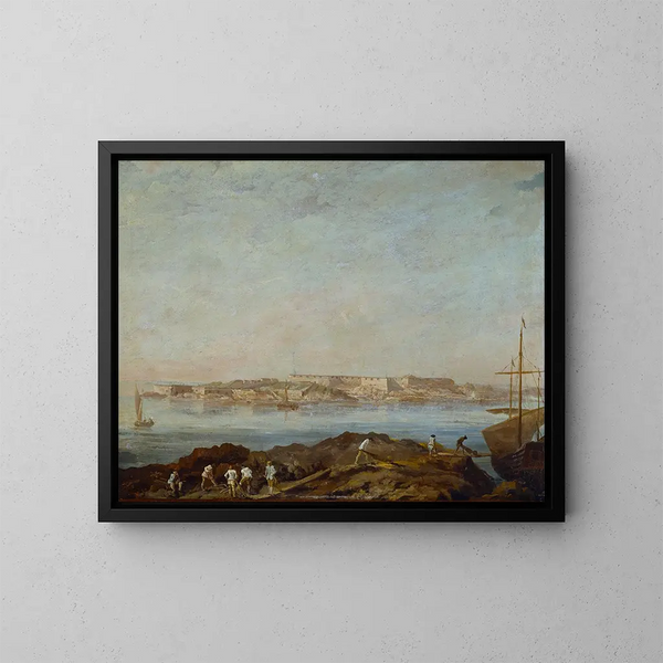 Vue de Sveaborg - Augustin Ehrensvärd — inramlat konstverk på väggen