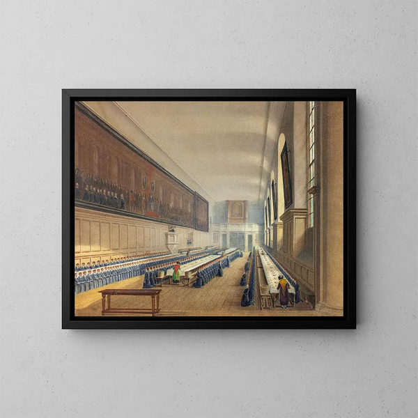 Salle de l'hôpital des Christs - Augustus Charles Pugin — inramlat konstverk på väggen