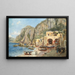 La Plage à Capri - Augustus Tulk — inramlat konstverk på väggen