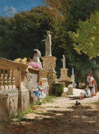 Aurelio Tiratelli - In The Gardens Of The Villa Borghese.webp