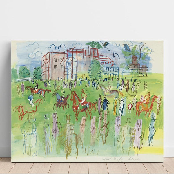 Reproduktion av målningen av Före avfärd, Ascot - Raoul Dufy