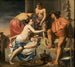 Bacchus på en tron, nymfer som erbjuder Bacchus vin och frukt - Caesar Van Everdingen — vy av konstverket