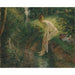Reproduktion av målningen av badande i skogen - Camille Pissarro