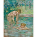 Reproduktion av målningen av badande kvinnor - Berthe Morisot