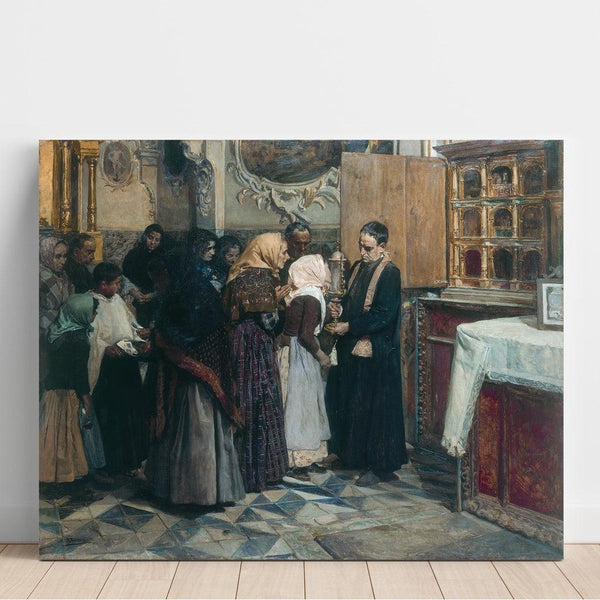 Reproduktion av målningen Baiser de la relique - Joaquín Sorolla