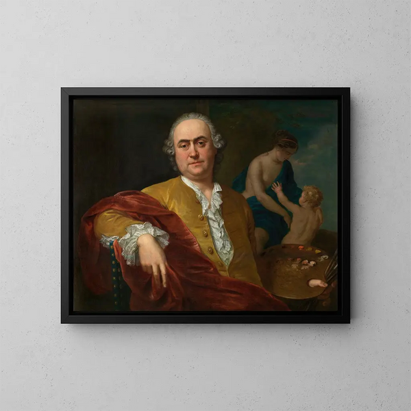 Självporträtt - Balthasar Beschey — inramlat konstverk på väggen