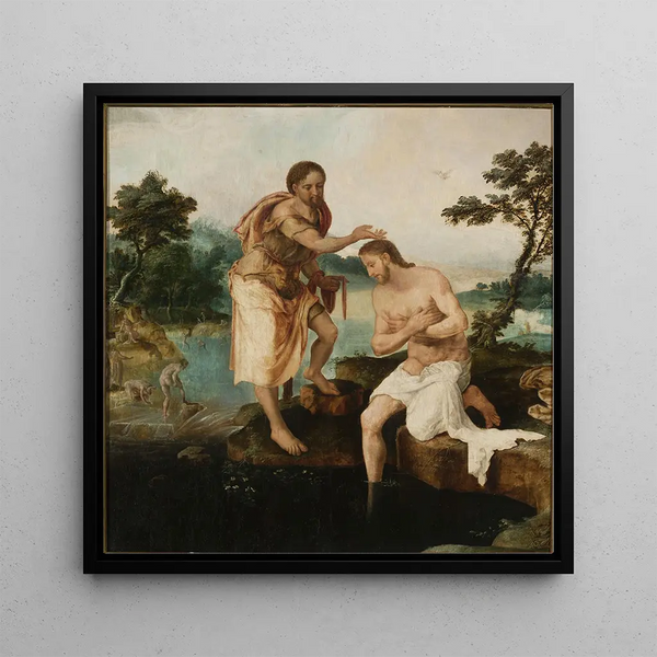Baptême du Christ Matthieu 3:13-17 Marc 1:9-11 Luc 3:21-22 - Maarten Van Heemskerck