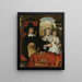 Willem van der Helm c. 1625-75 Arkitekt i Leiden med sin fru Belytgen Cornelisdr van der Schelt d. 1661 och deras son Leendert 1622-64 - Barent Fabritius — inramlat konstverk på väggen