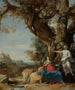 Agar och ängeln - Bartholomeus Breenbergh — vy av konstverket