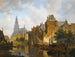 En vy av Hofvijver i Den Haag - Bartholomeus Johannes van Hove — vy av konstverket